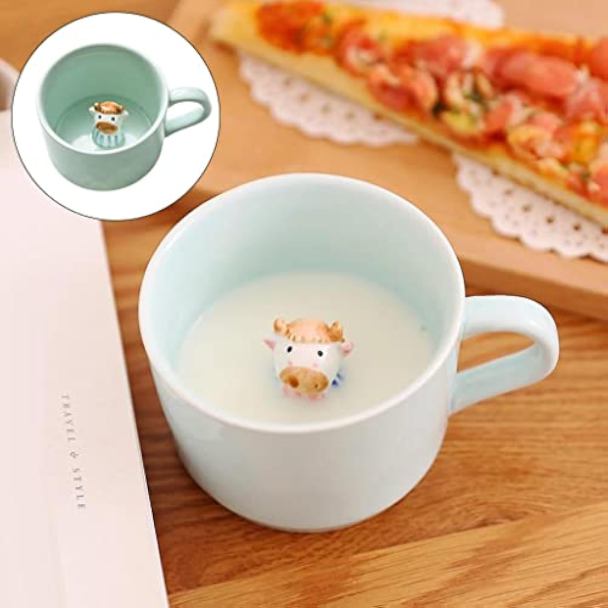 Ceramic Cup with Cute Animal Inside Mug
